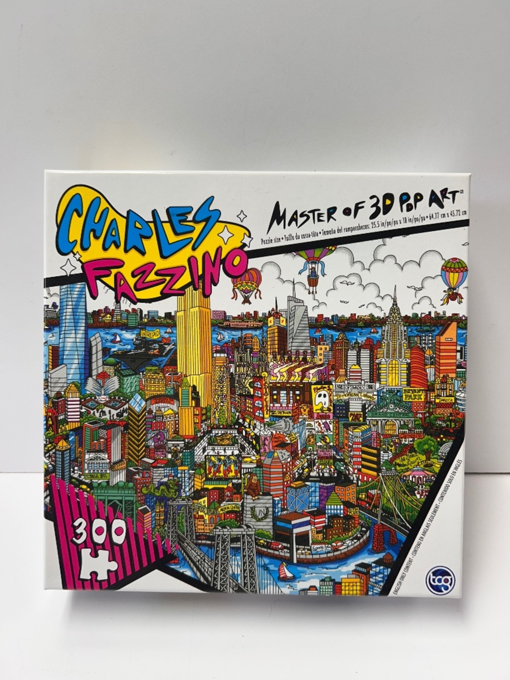Charles Fazzino 3D Pop Art High Above New York City 300 Piece Puzzle New Sealed